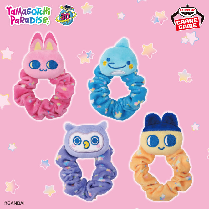 Tamagotchi Plush Hair Scrunchie - Namco Campaign Complete Set of 4 Types