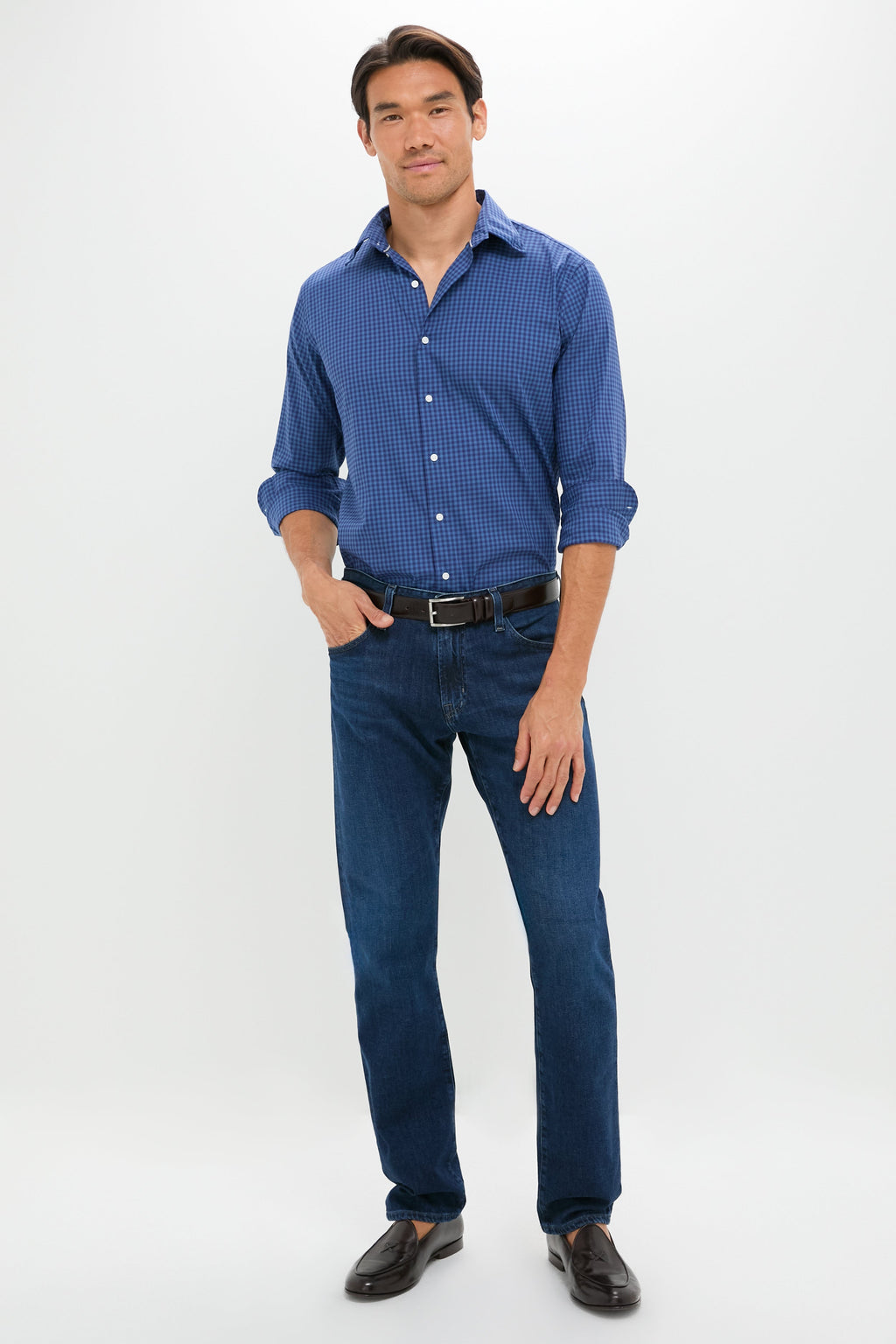 Blue Haze Conway Crown Lite Cotton-Stretch Sport Shirt