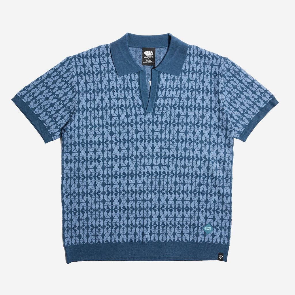 TIE Fighter Pattern Knit Polo