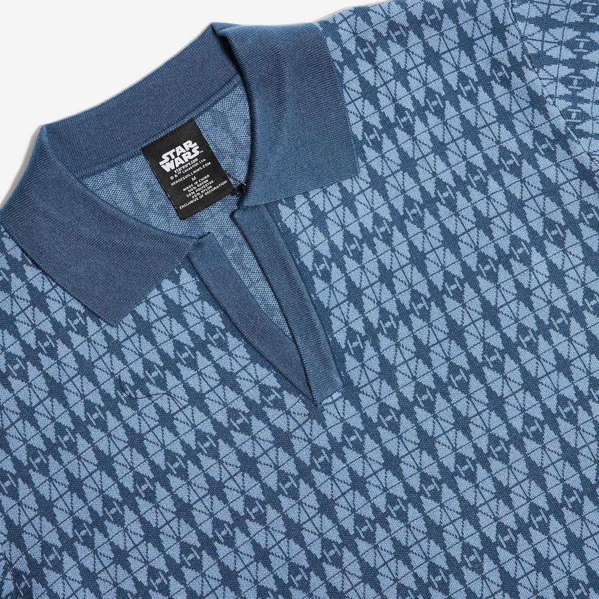 TIE Fighter Pattern Knit Polo
