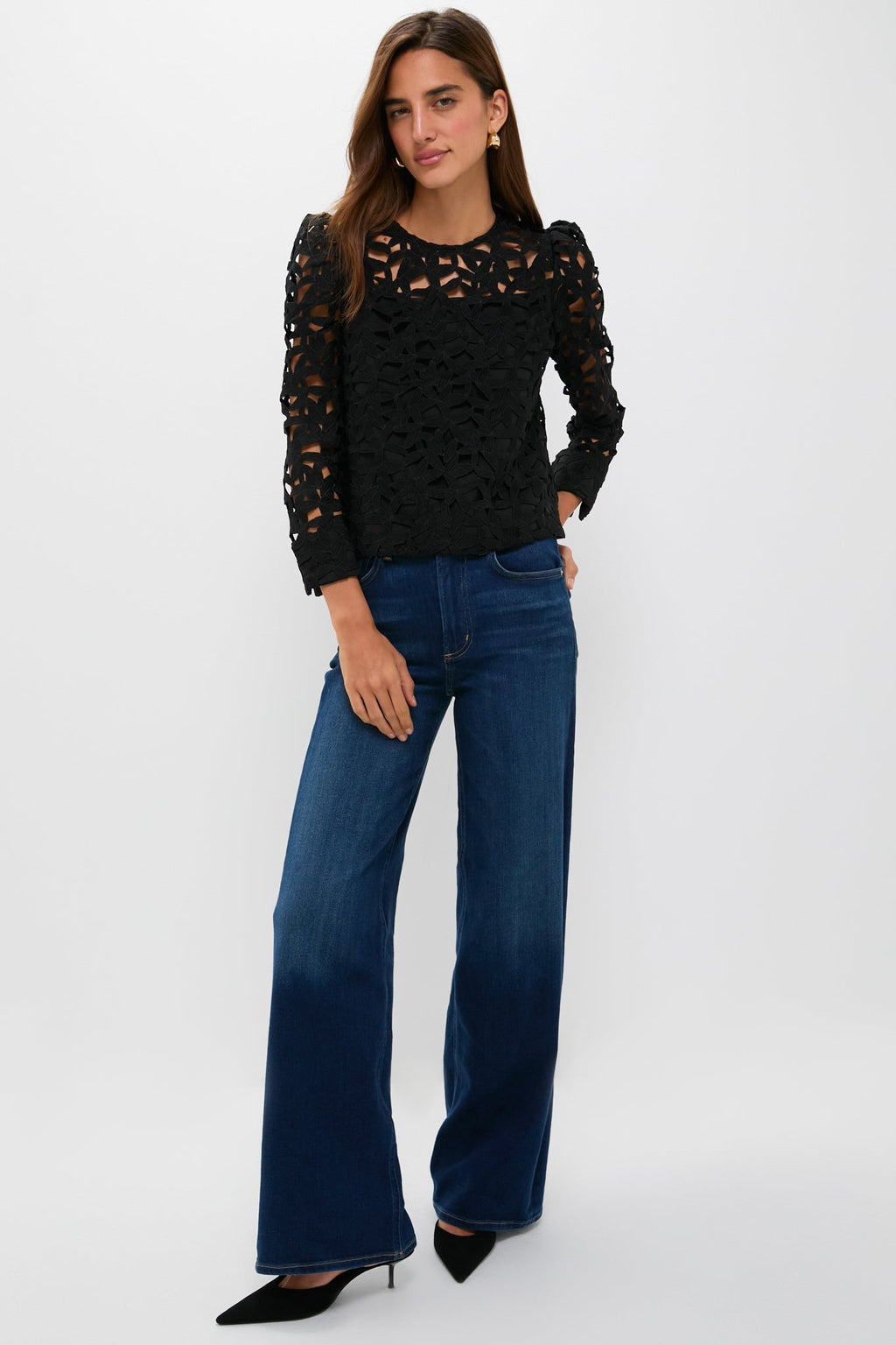 Black Lace Elodie Blouse