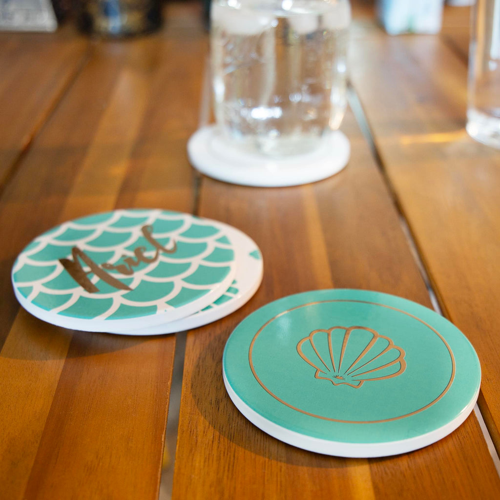 Disney The Little Mermaid 4 Piece Ceramic Coaster Set
