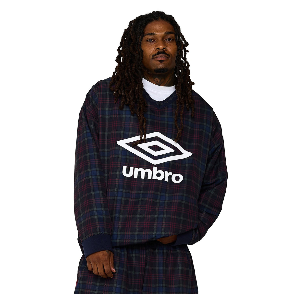 WSS Athletic x Umbro Vneck Plaid Windbreaker - Mens
