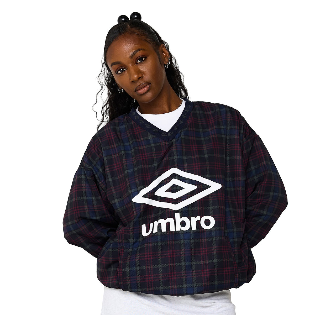 WSS Athletic x Umbro Vneck Plaid Windbreaker - Mens