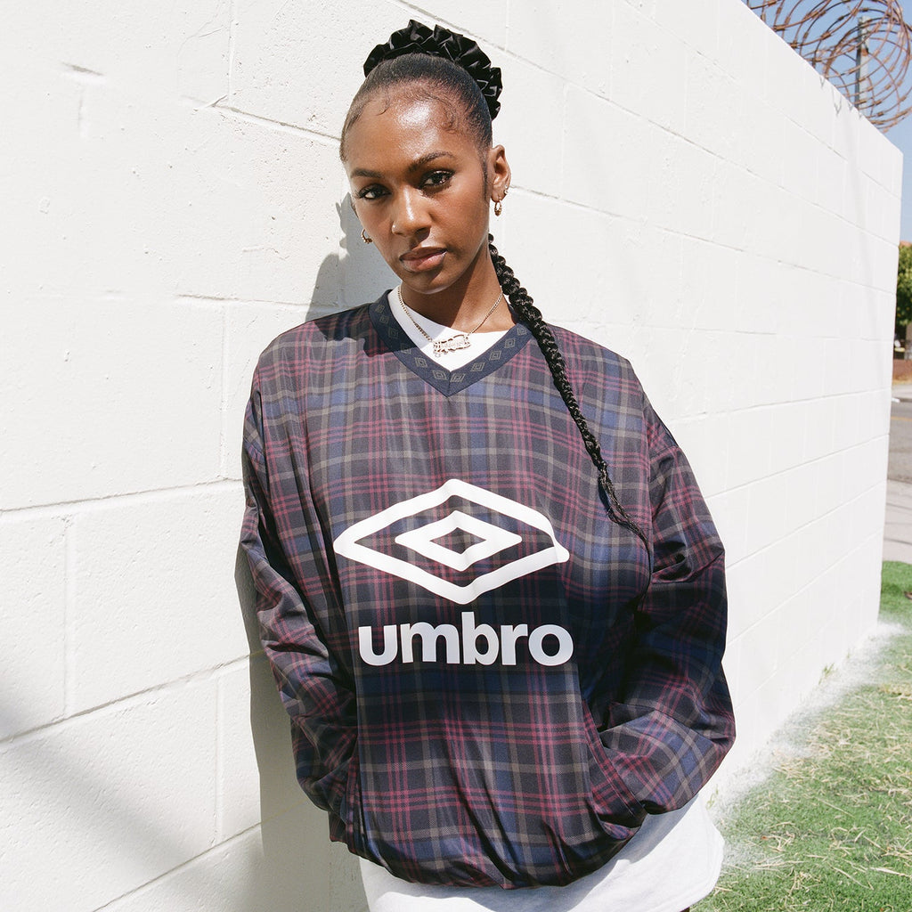 WSS Athletic x Umbro Vneck Plaid Windbreaker - Mens