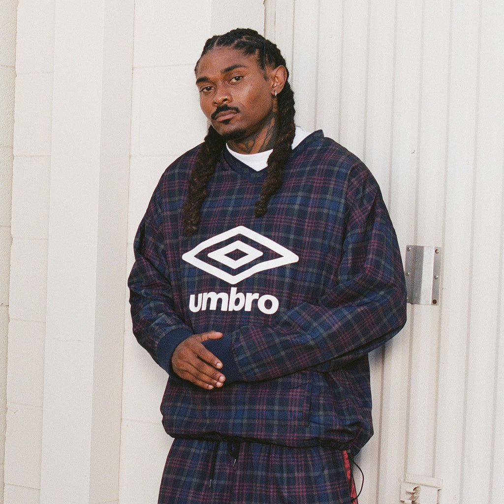 WSS Athletic x Umbro Vneck Plaid Windbreaker - Mens