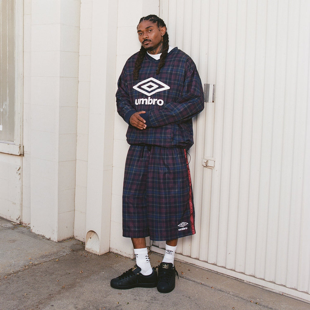 WSS Athletic x Umbro Plaid Windbreaker Short - Mens