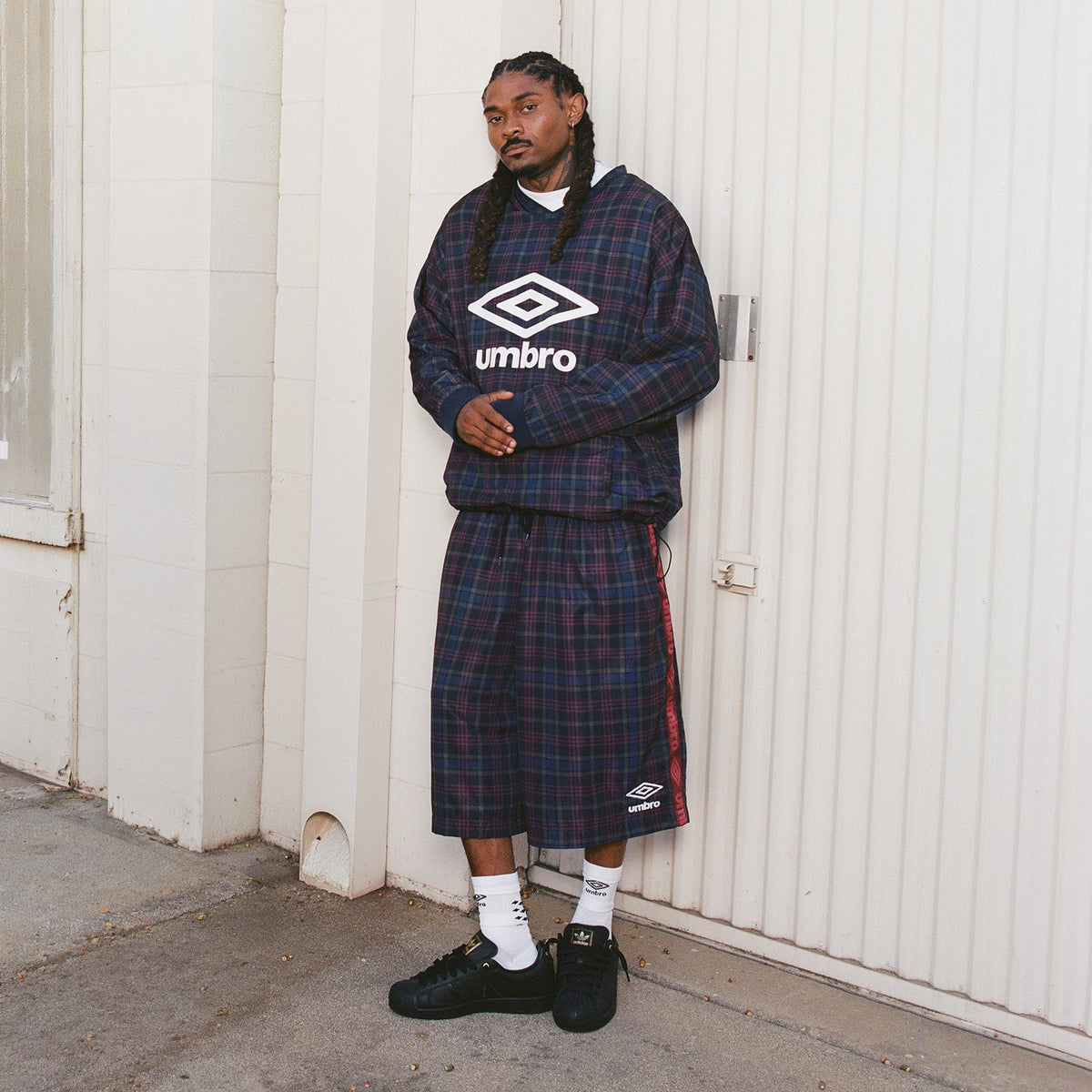 WSS Athletic x Umbro Plaid Windbreaker Short - Mens