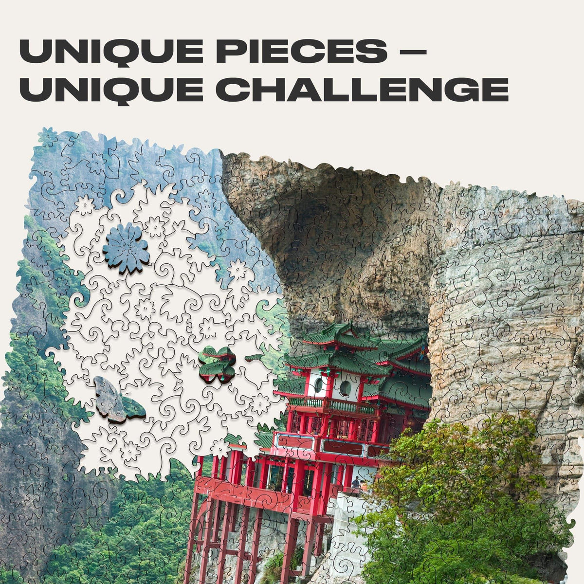 Soaring Temple 125 Piece Wooden Jigsaw Puzzle