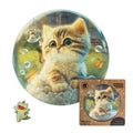 Kitty Bubblezz Round 30 Piece Wooden Jigsaw Puzzle