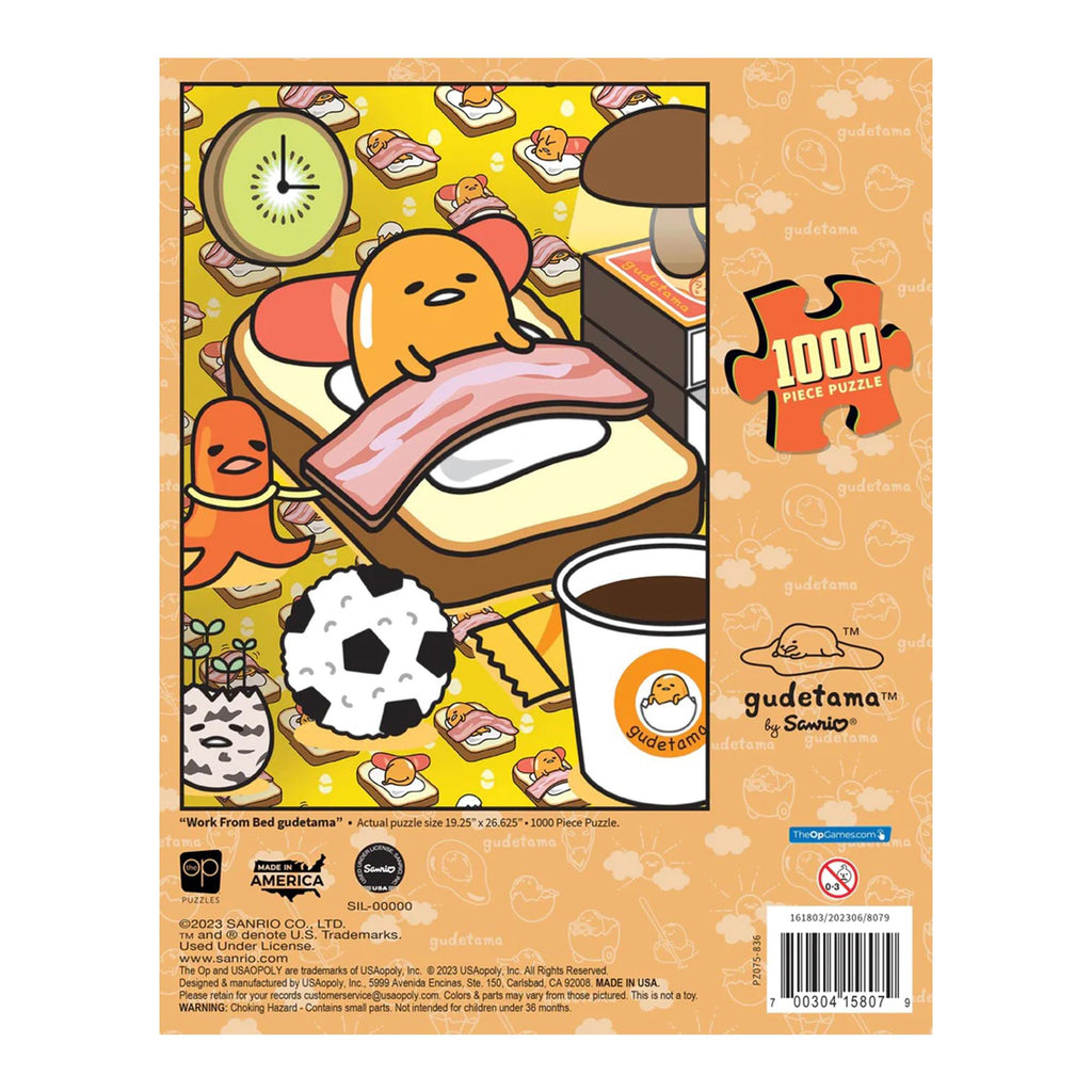 Sanrio Gudetama "Work From Bed" 1000 Piece Jigsaw Puzzle
