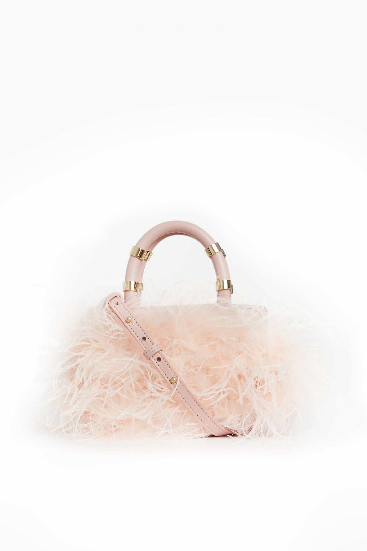 Blush Emily Feather Bag