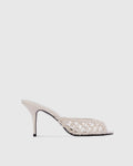 Black Suede Studio Peach Mule