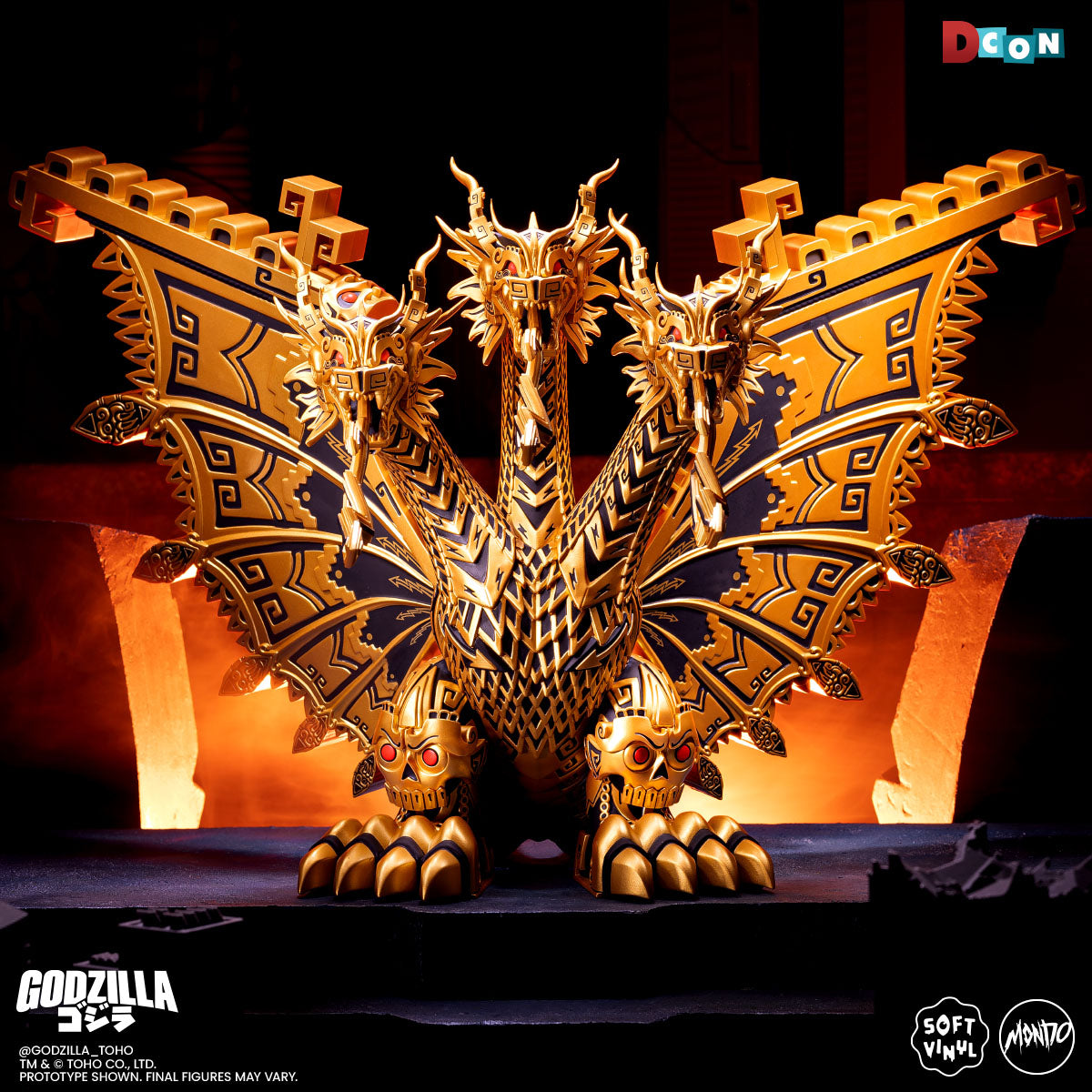 King Ghidorah - Vinyl Designer Figure by Urban Aztec - Golden Dragon Variant