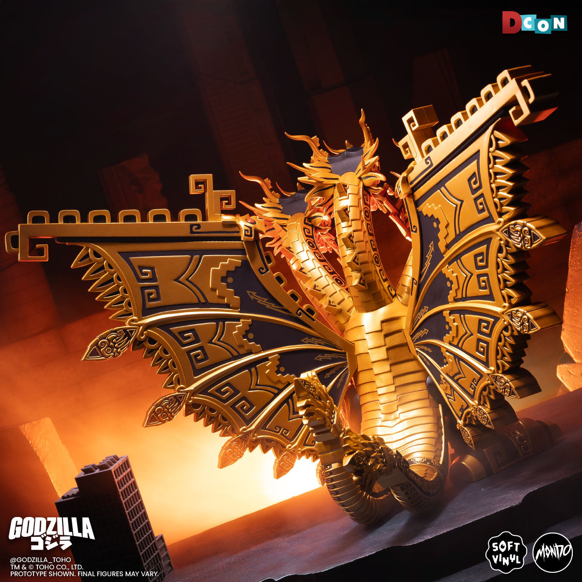 King Ghidorah - Vinyl Designer Figure by Urban Aztec - Golden Dragon Variant