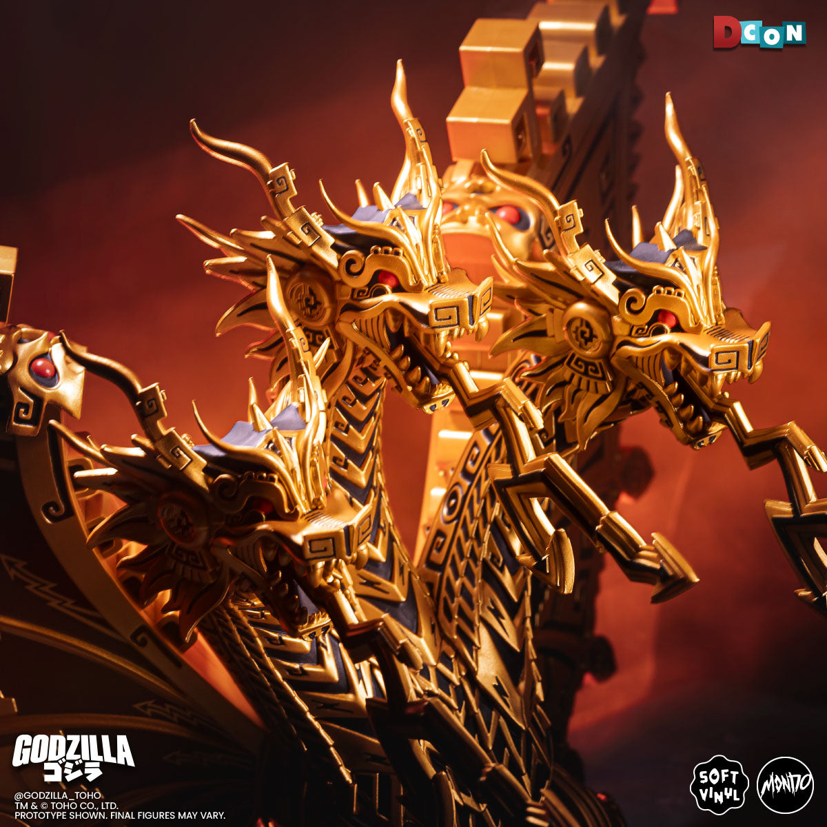 King Ghidorah - Vinyl Designer Figure by Urban Aztec - Golden Dragon Variant