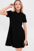 Black Knit Renata Polo Dress