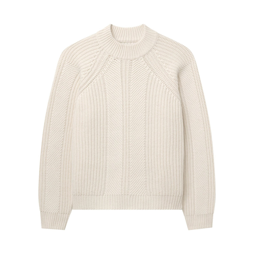 Cashmino Textured Crewneck Sweater