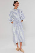 Summerlyn White Striped Midi Dress