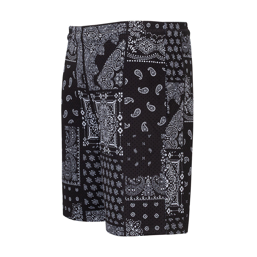 Printed Mesh Short Patchwork Paisly - Mens
