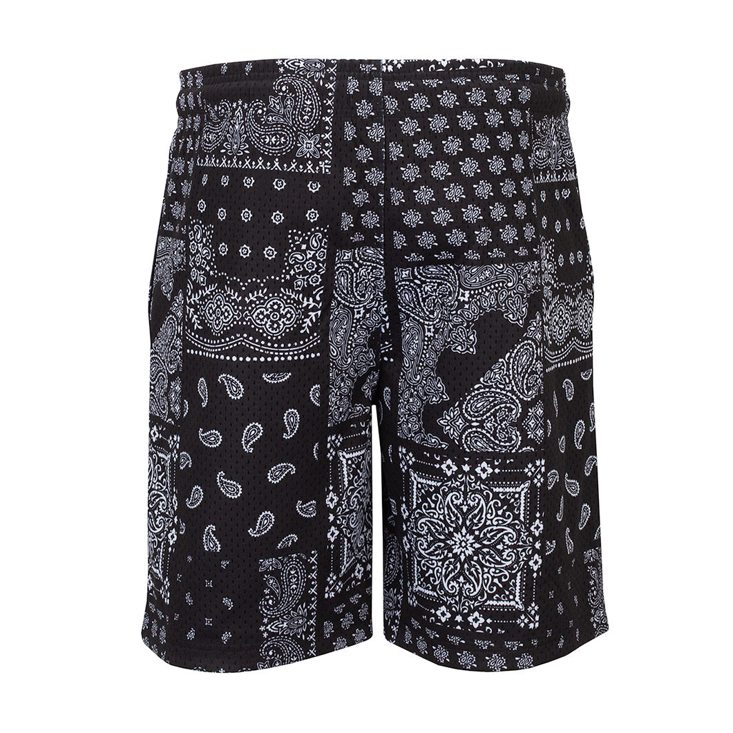 Printed Mesh Short Patchwork Paisly - Mens
