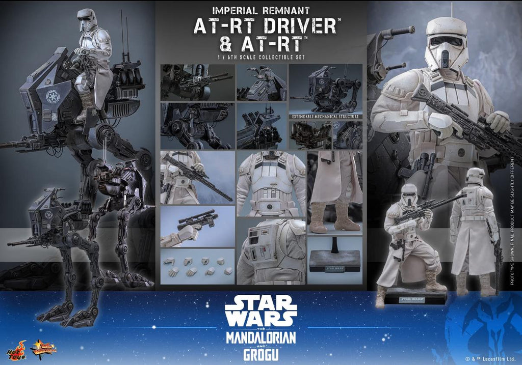 Preorder🔥Hot Toys MMS875 Star Wars: The Mandalorian Grogu - Imperial Remnant AT-RT Driver and AT-RT 1/6th Scale Collectible Set