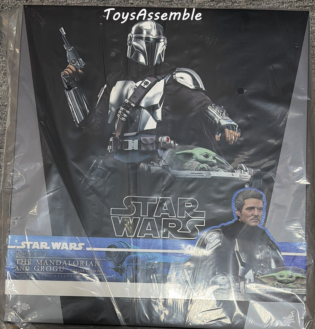 READY🔥Hot Toys MMS872 Star Wars: The Mandalorian & Grogu - The Mandalorian & Grogu Collectible Set (Deluxe Version)