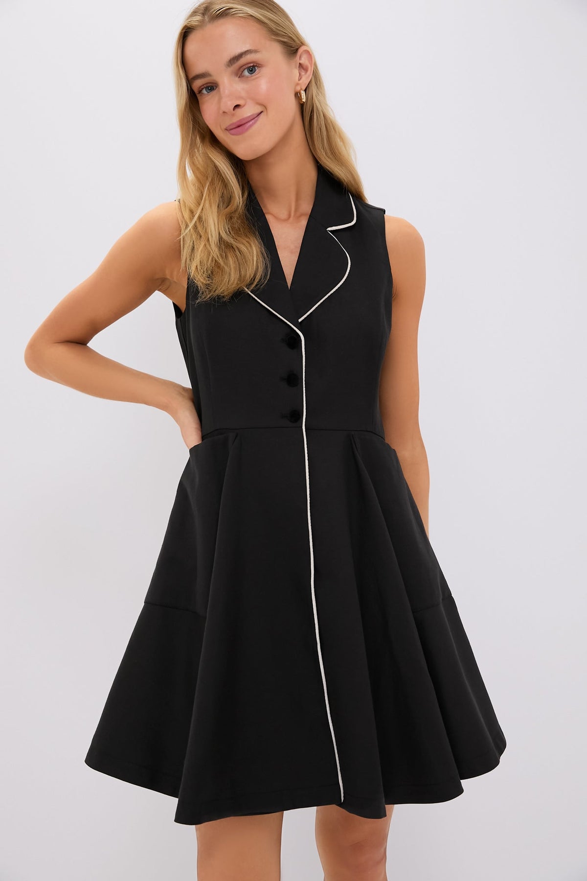 Black Linen Ruby Dress