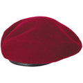 Wool Military Beret with Lambskin Band