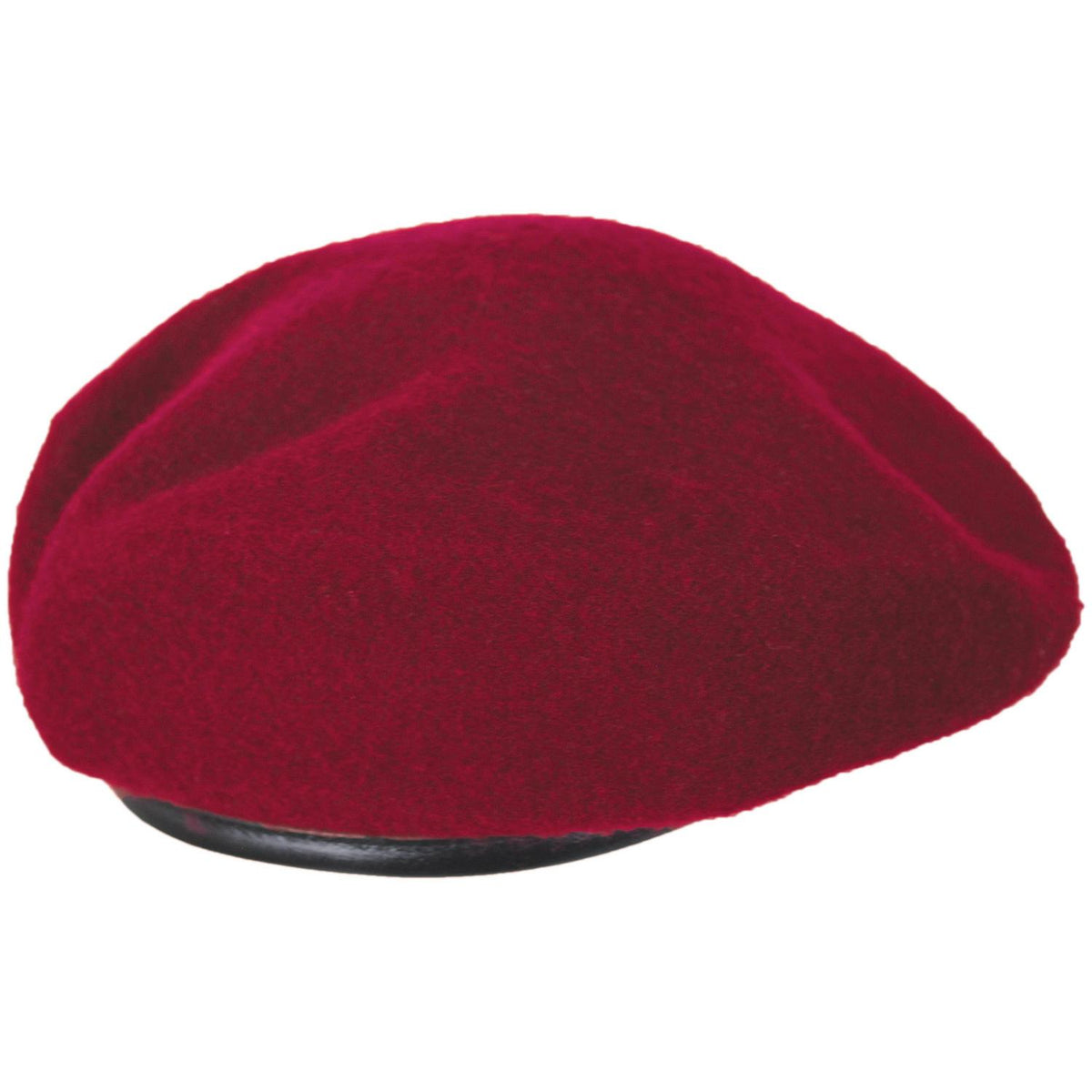 Wool Military Beret with Lambskin Band