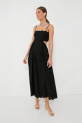 Black Scallop Hem Dress