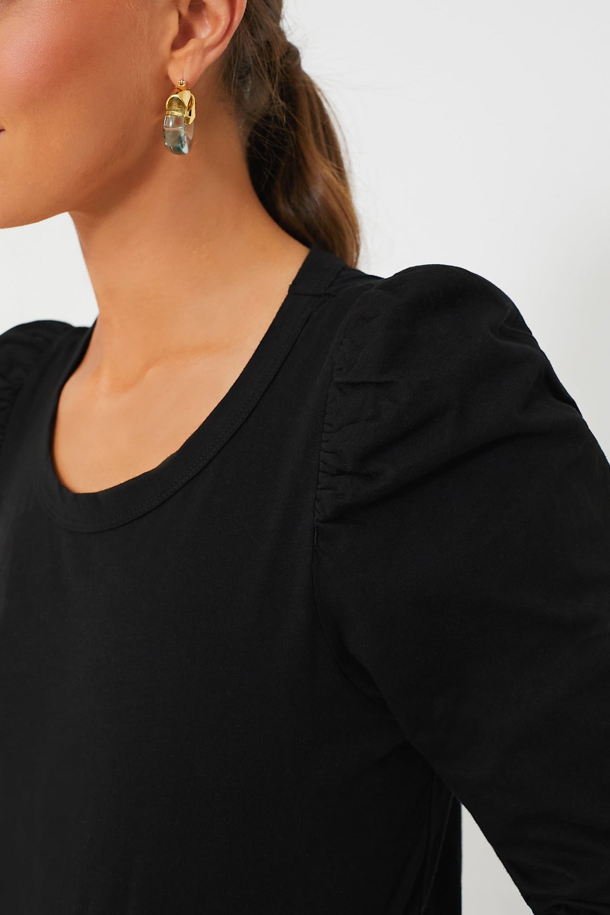 Black Vesty Long Sleeve Crewneck