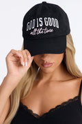 God Is Good All The Time Baseball Hat - Black/combo