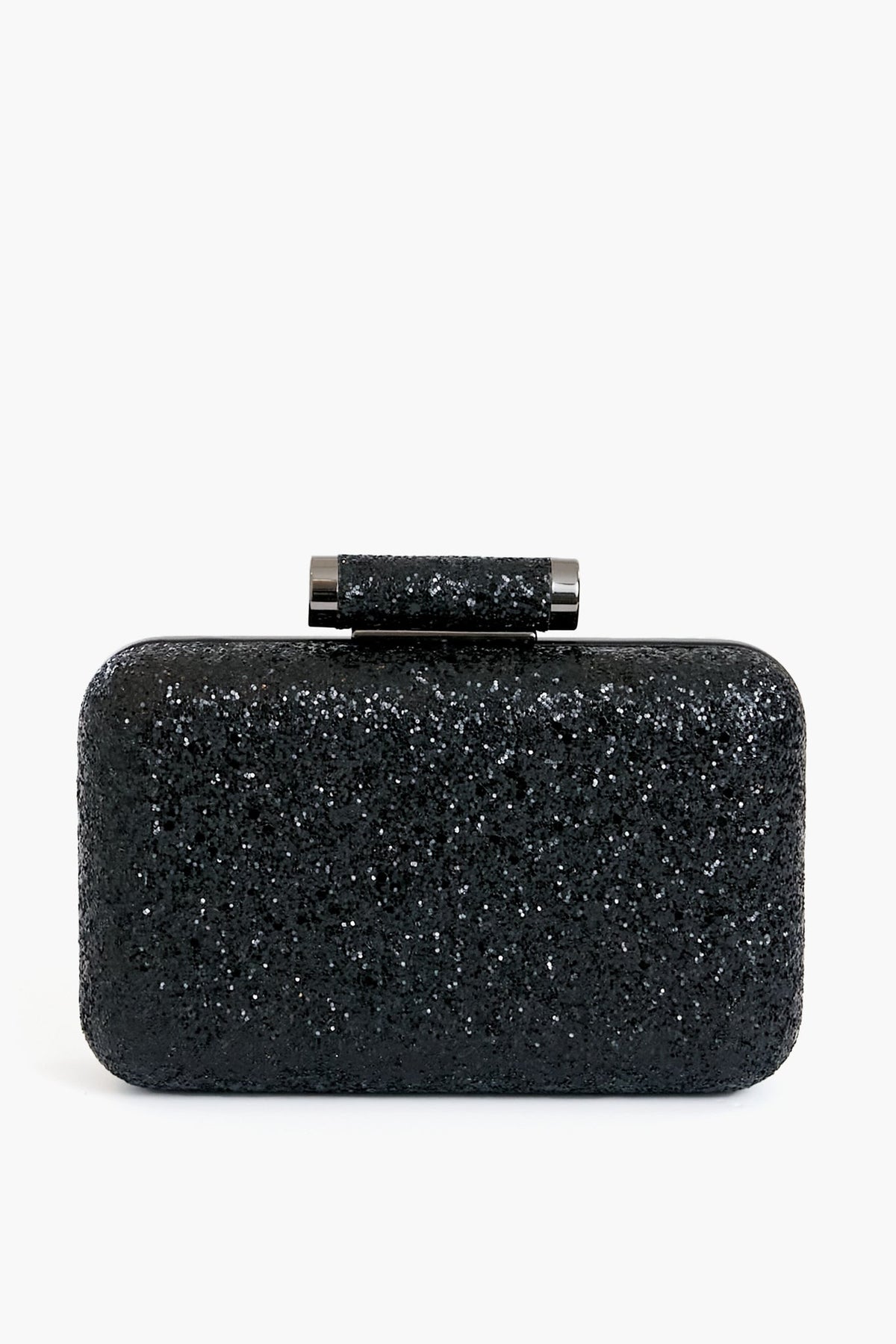Black Rosie Glitter Clutch