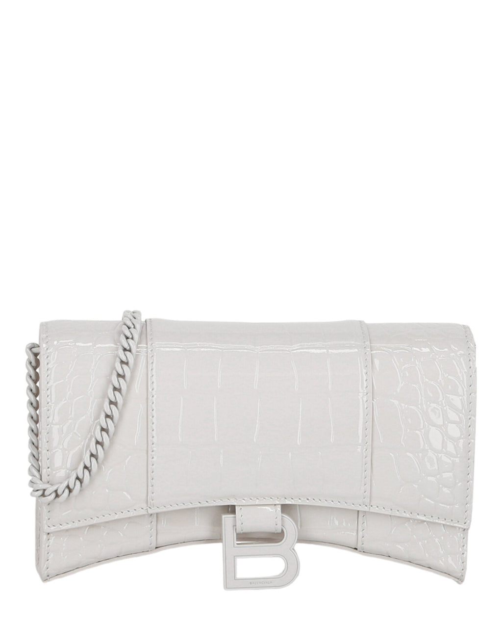 Croc Embossed Hourglass Wallet On Chain