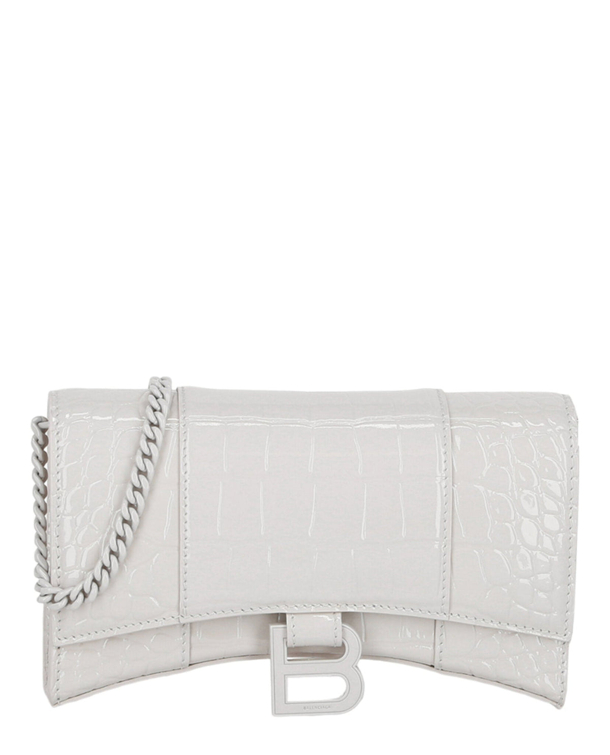 Croc Embossed Hourglass Wallet On Chain
