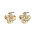 14k Gold Plated Knot Twist Stud Earrings