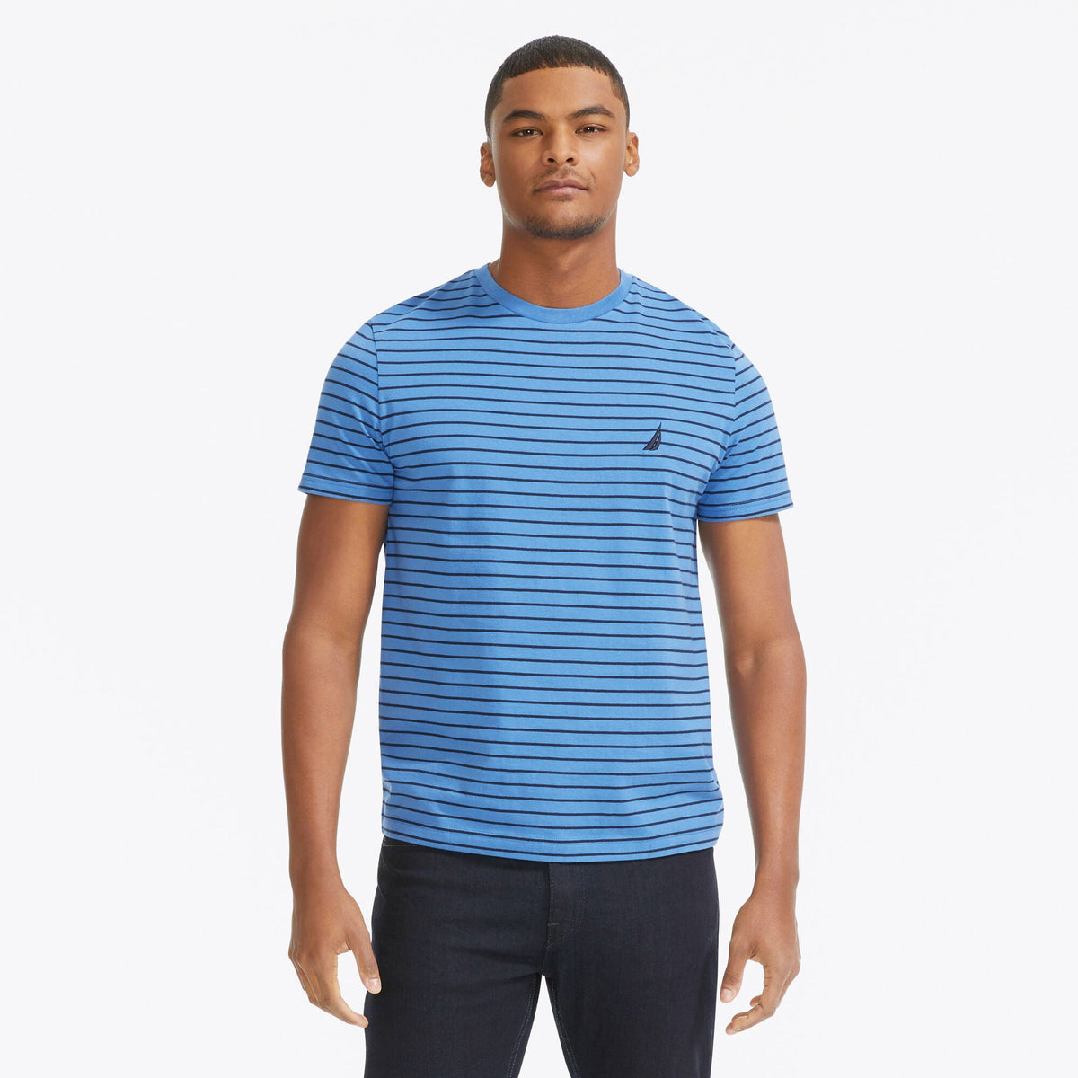 Nautica Mens Striped Crewneck T-Shirt