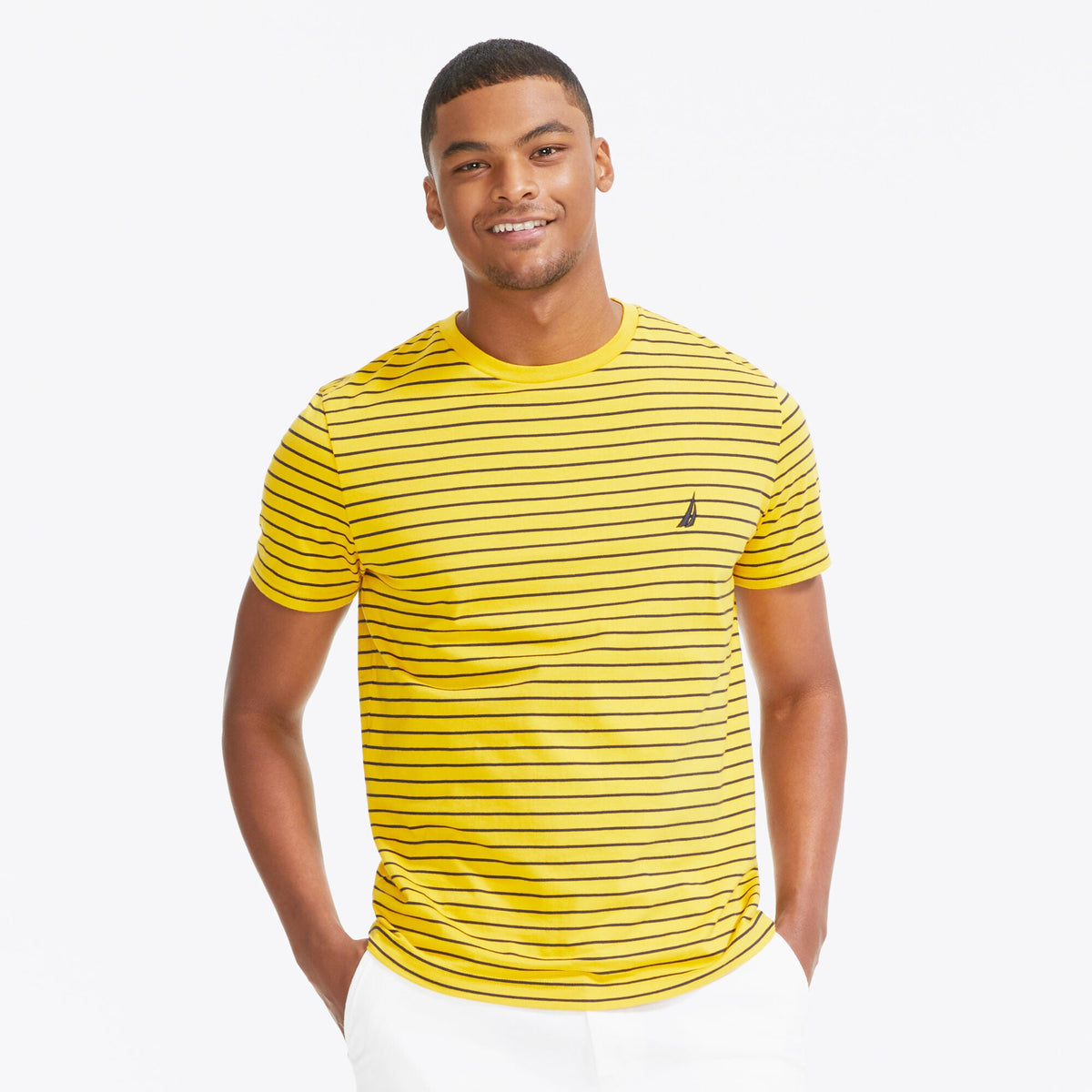 Nautica Mens Striped Crewneck T-Shirt
