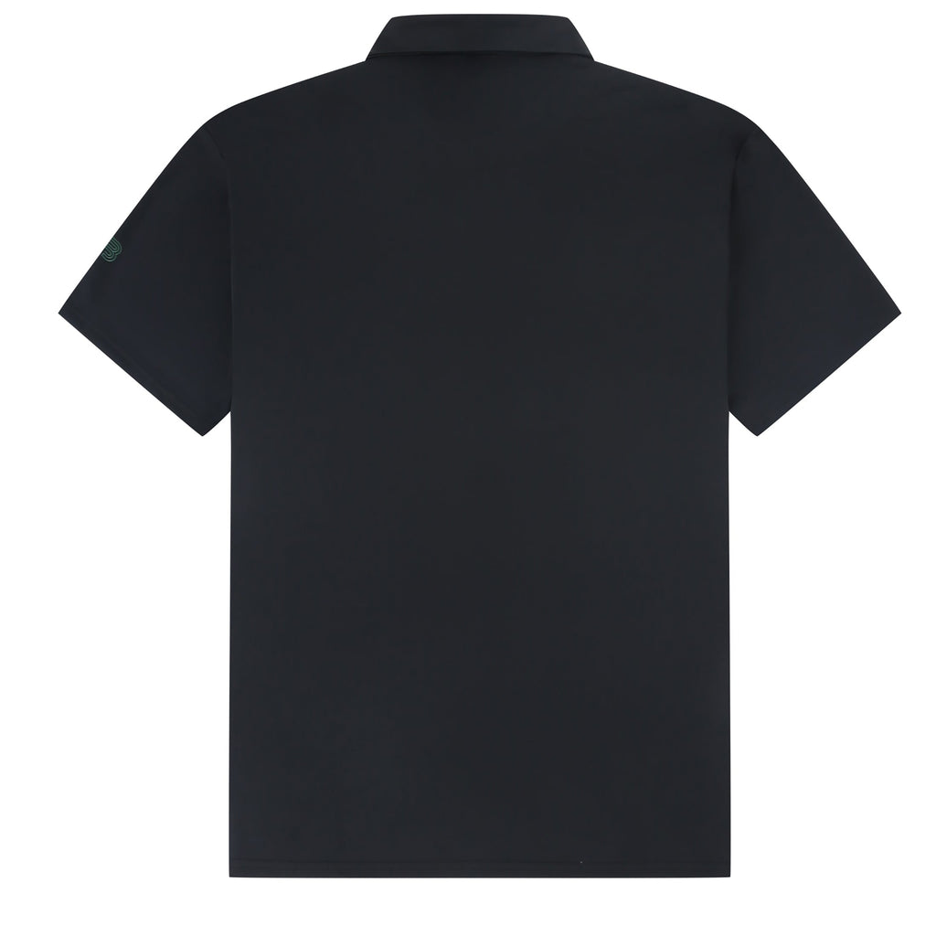 Tom Baine Performance Stretch Zipper Closure Solid Short Sleeve Polo