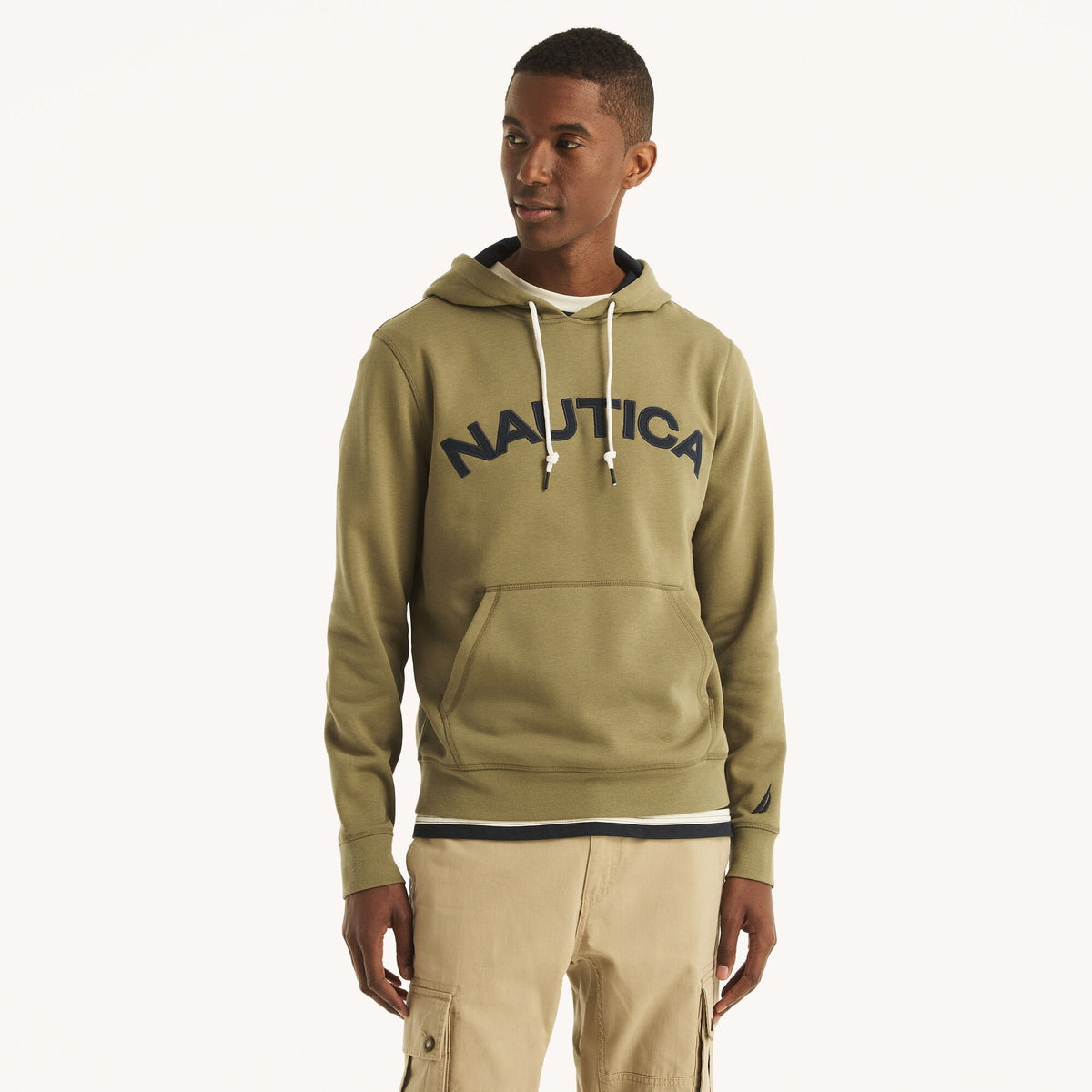 Nautica Mens Pullover Logo Hoodie