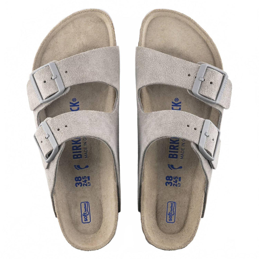 Unisex Arizona Soft Footbed Sandal In Stone Coin