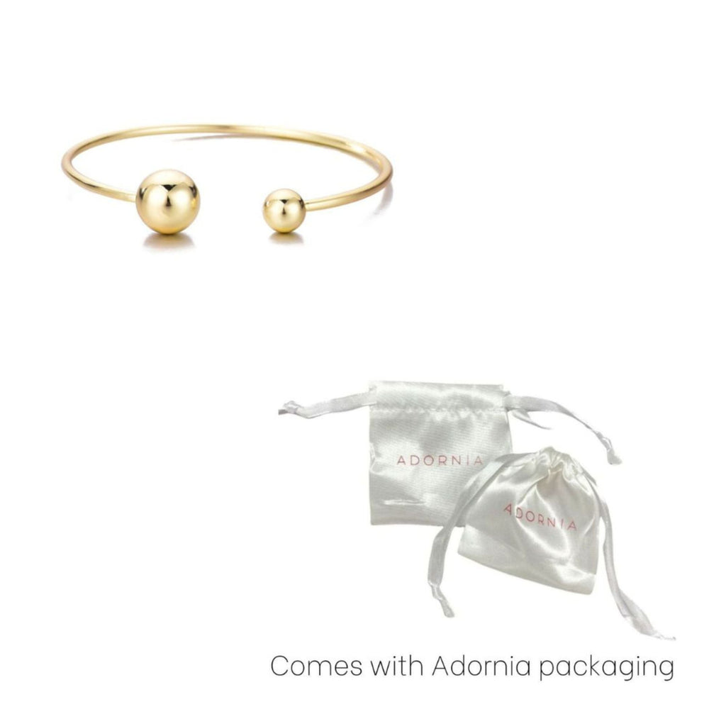 Gold Plated Spheres Cuff