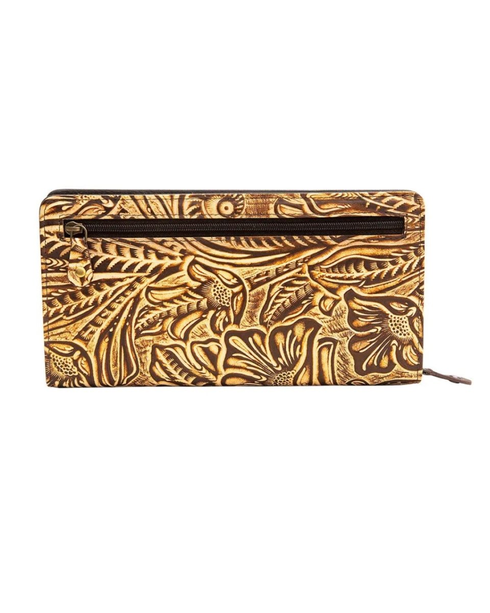 Adder Hair-On Hide Tooled Leather Wallet by Myra Bag