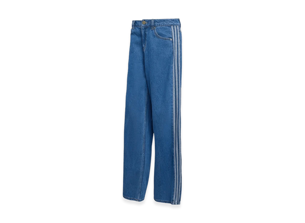 adidas女款Firebird牛仔运动长裤 蓝色