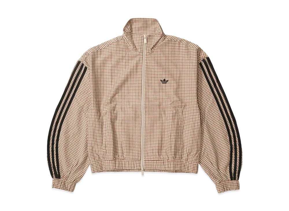 adidas 女士格纹运动夹克 Crystal Linen