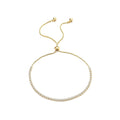 14k Gold Plated Adjustable Tennis Bolo Bracelet
