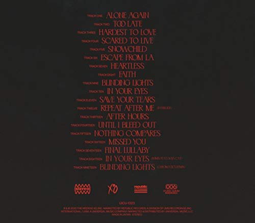 The Weeknd After Hours 豪华版 专辑CD 附5首加曲 Slipcase包装 含歌词册﻿