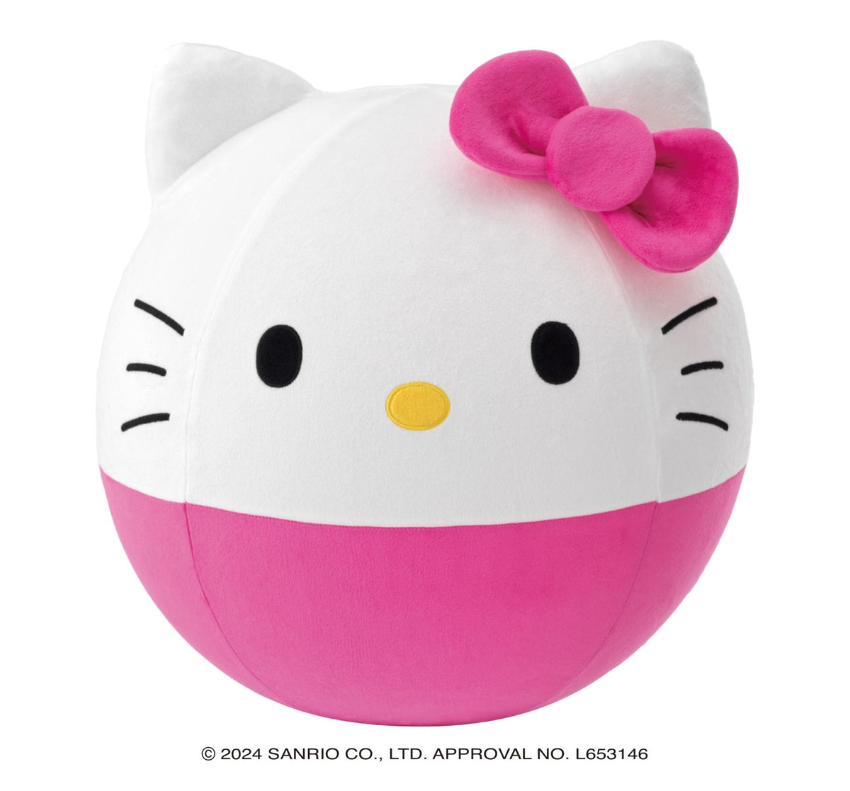 Agatsuma Sanrio Biggies充气毛绒玩偶 球形可滚可弹 获2024日本玩具大奖角色奖 Hello Kitty