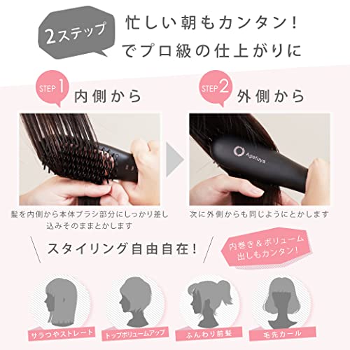 Agetuya 便携迷你梳子直发器 QS-17108-W 100-240V国际电压 白色